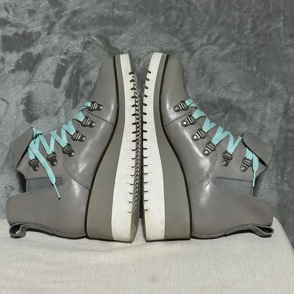 Cole Haan‎ Explore Womens Waterproof Wedge Boots Sz 8B Gray Outdoors Hiking Shoe